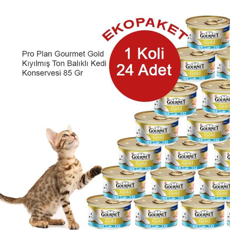 Gourmet Gold Kıyılmış Ton Balıklı Kedi Konservesi 24 Adet Gourmet Gold Kıyılmış Ton Balıklı Kedi Konservesi 24 Adet