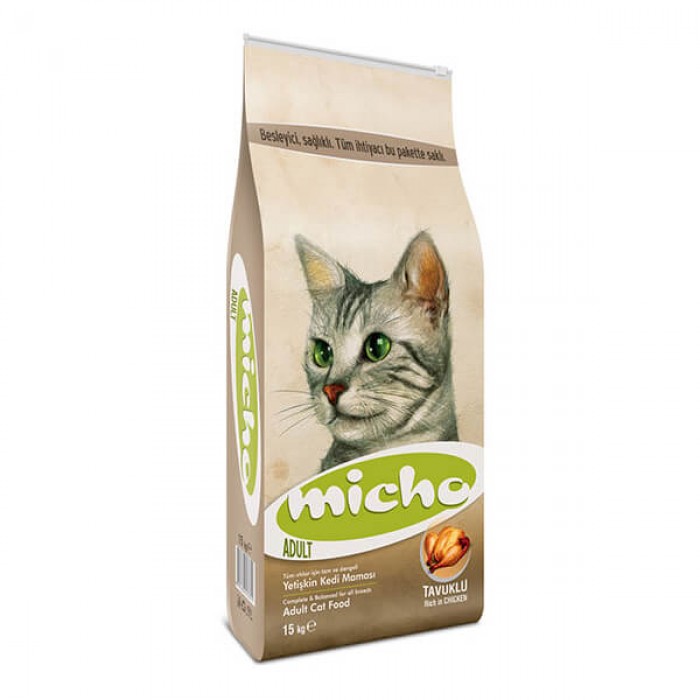 Micho Tavuk Etli Yetişkin Kedi Maması 15 Kg Micho Tavuk Etli Yetişkin Kedi Maması 15 Kg