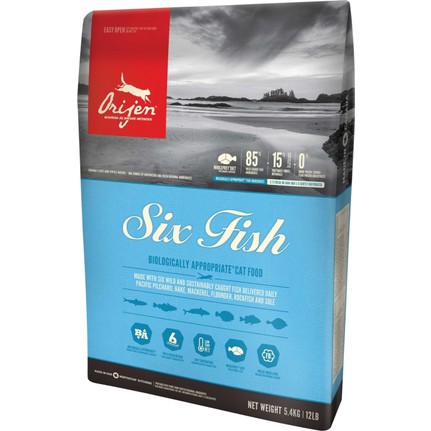Orijen 6 Fish 6 Balıklı Tahılsız Kedi Maması 5,4kg Orijen 6 Fish 6 Balıklı Tahılsız Kedi Maması 5,4kg